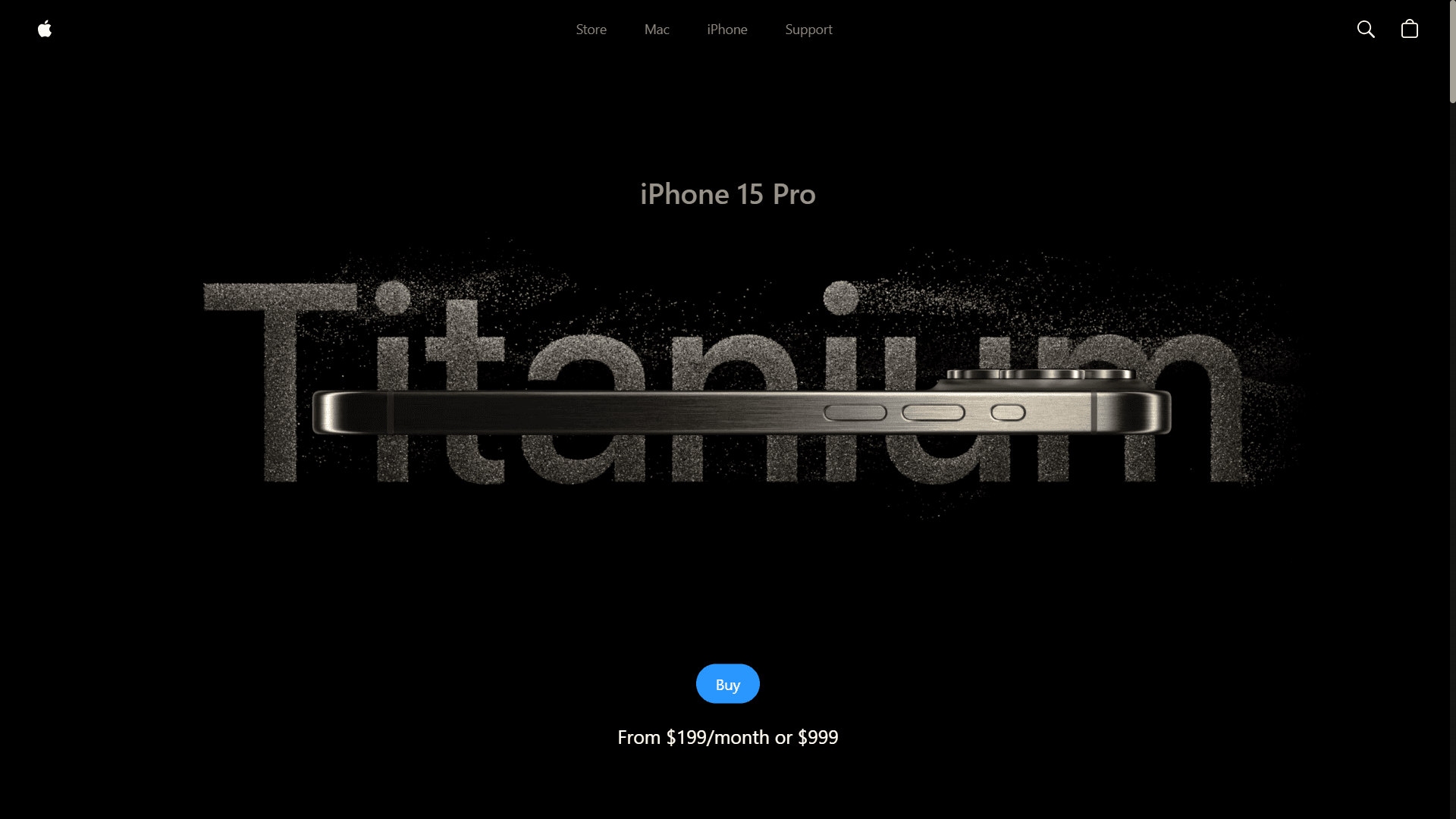 iPhone 15 Pro Website Clone